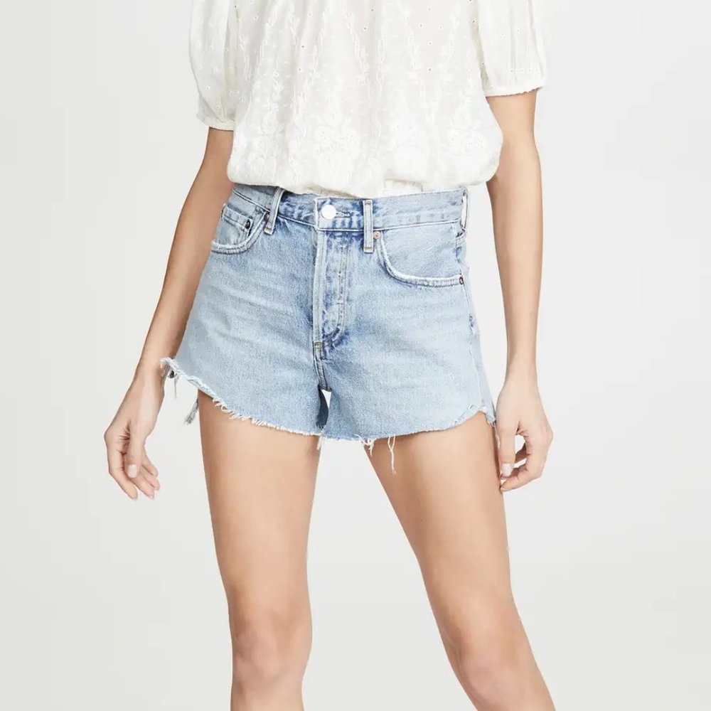 AGOLDE Parker Vintage Cutoff Shorts in Riptide (27)